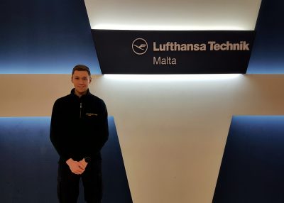 Schriftzug der Lufthansa Technik Malta