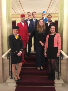 Obligatory picture time for us interns with flight attendants in the Berlin Konzerthaus.