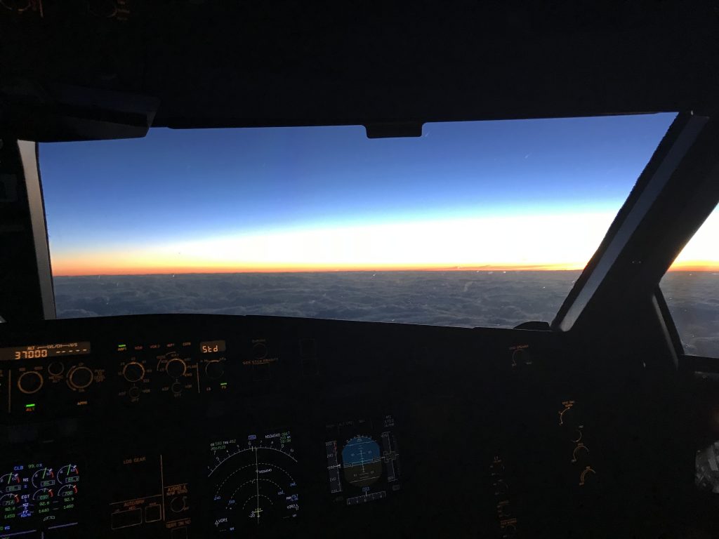 Sonnenaufgang kurz vor Europa