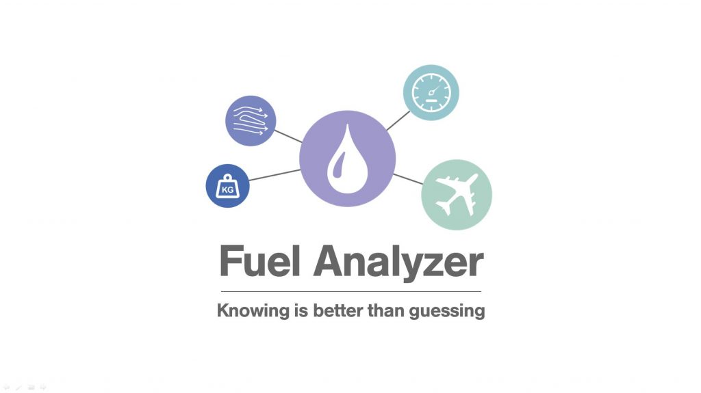 Logo und Slogan des Fuel Analyzer.