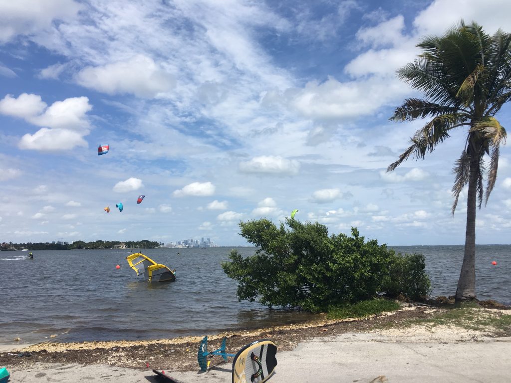 Spending a day kitesurfing in Miami