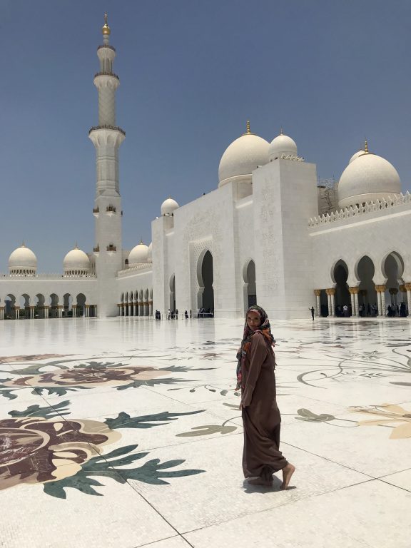 Get to discover the local culture like in this picture- the Grand Mosque of Abu Dhabi- neighbor emirate of Dubai