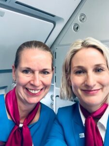 Selfie mit Dunja, Purserette an dem Tag